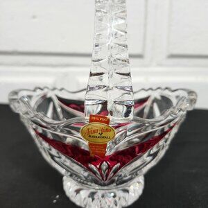 Vintage Anna Hutte Bleikristall Lead Crystal Basket